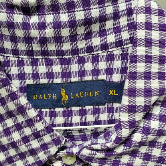 Ralph Lauren, XL, long sleeve, purple and white - Picture 2 of 3